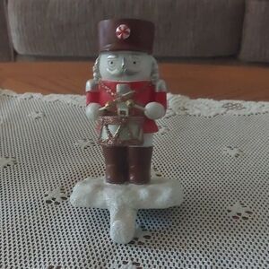 Martha Stewart Nutcracker Drummer Glitter Stocking Holder